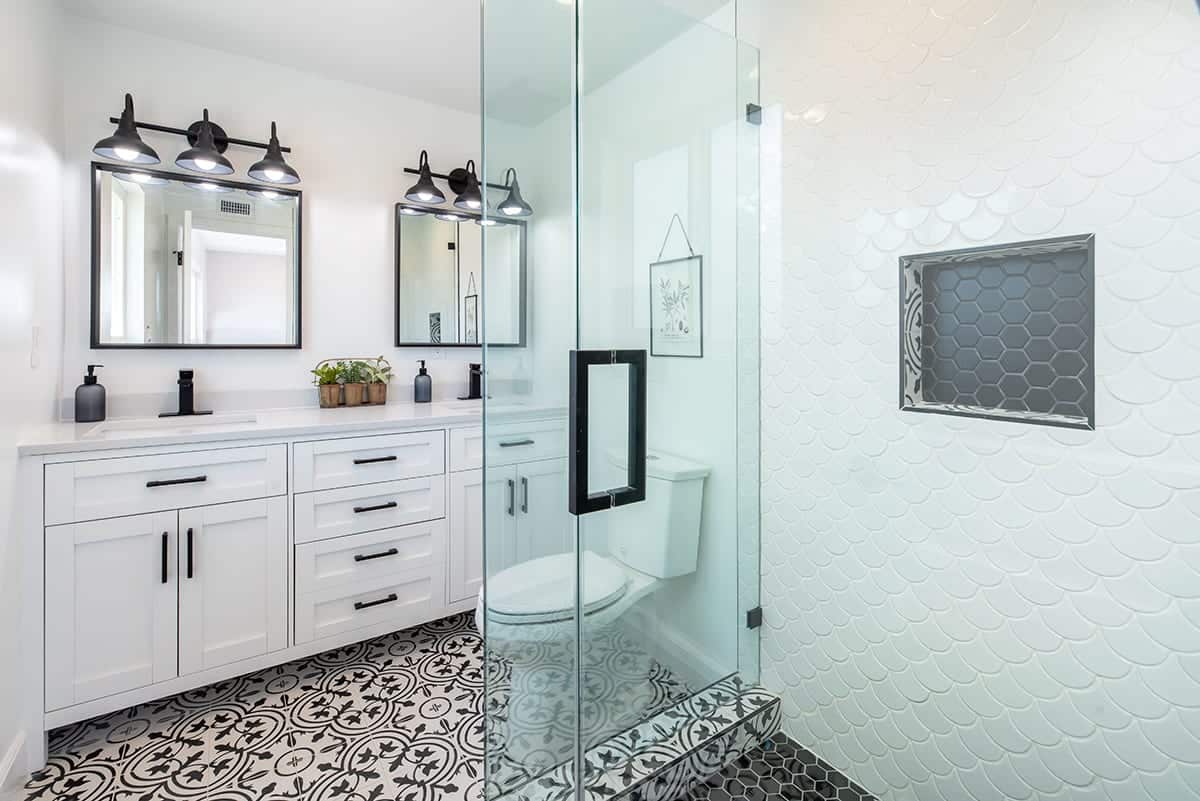 Clean residential homes bathroom