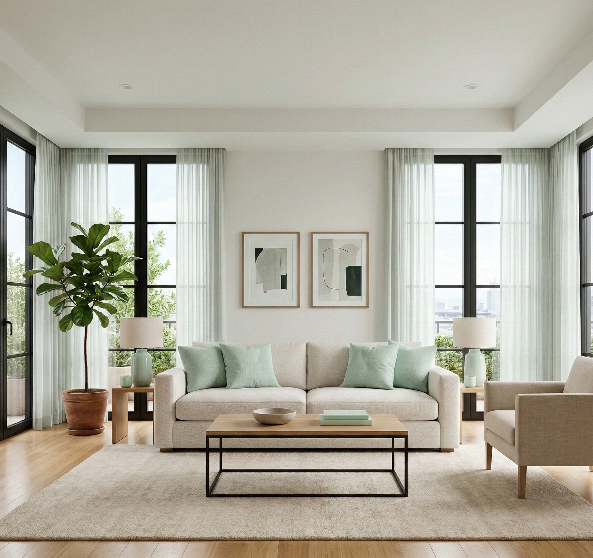 Professionally cleaned living room — Precision Cleaning Services, Wilmington NC